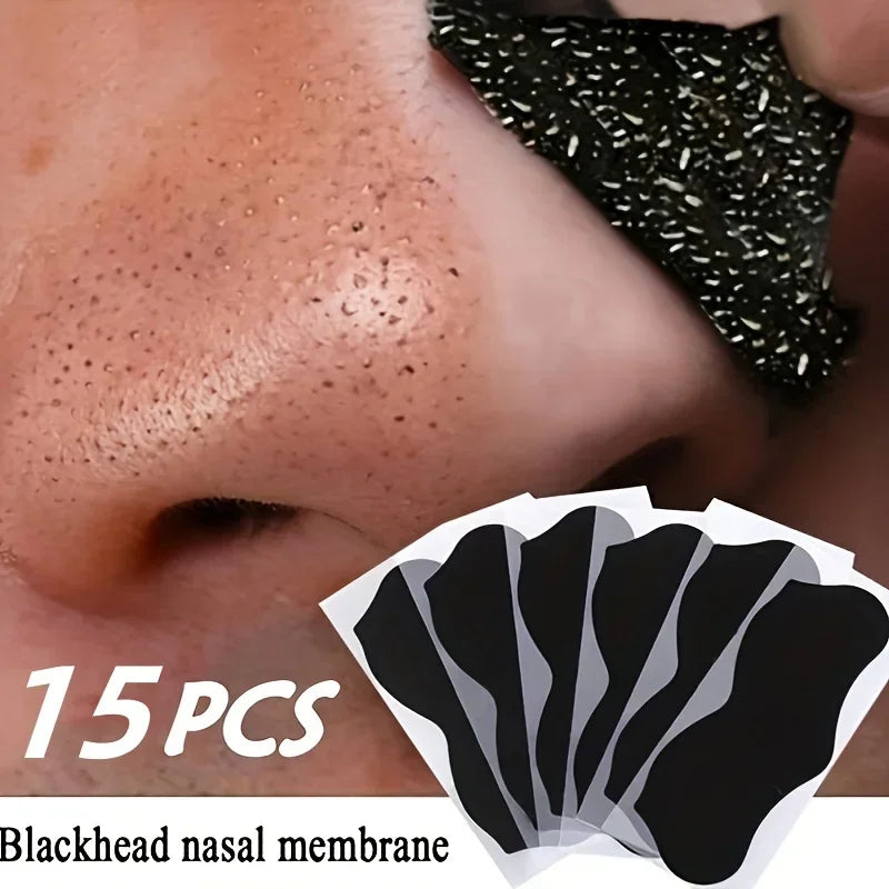 15pcs Blackhead Nose Strips Deep Cleansing Nasal Spot Facial Dot Stickers Nose Mask Shill For Acne & Black Head - Dropship.