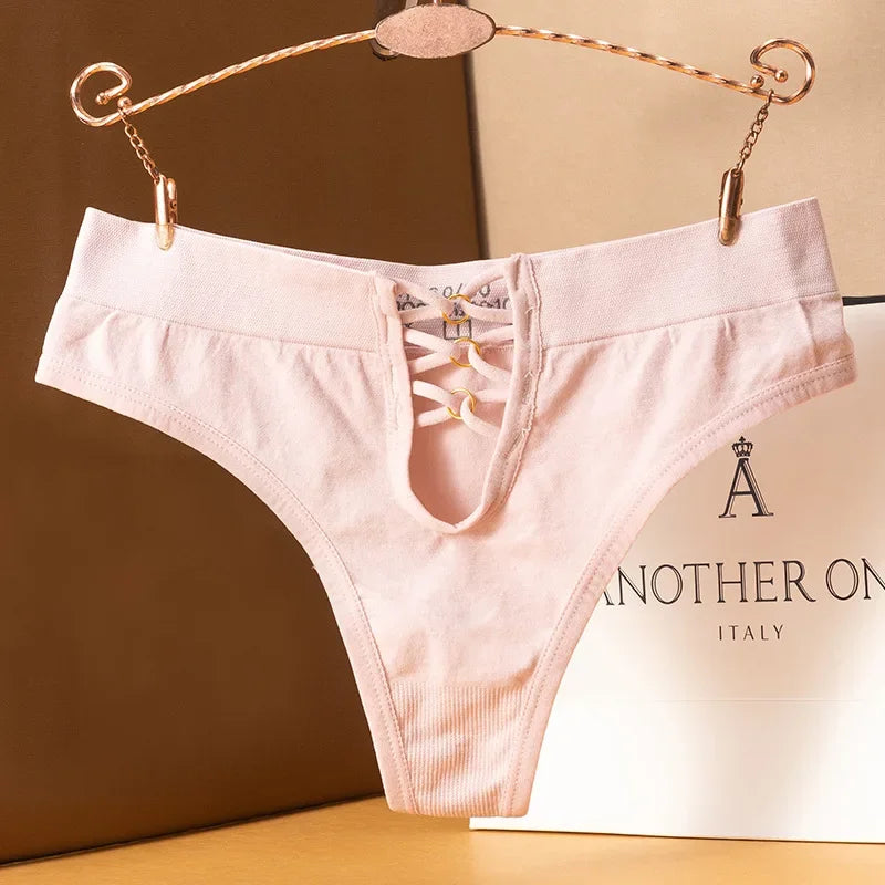 Women's Sexy Panty Seamless Thong Female Intimate Clothes Low Rise Comfort Underwear Lady's Soft Underwear Solid Color Lingerie.