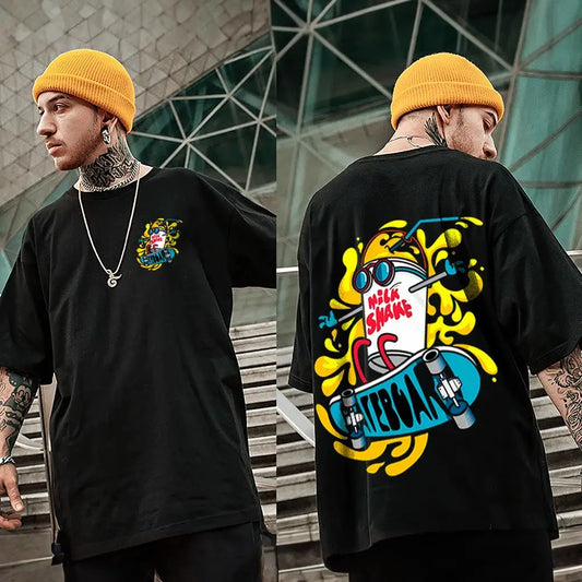 Man Hip Hop T-Shirt 3d Skateboard Men's Sport Shirt Oversized Loose Sweatshirt Casual Short Sleeve Tee Top High Quality Clothing.