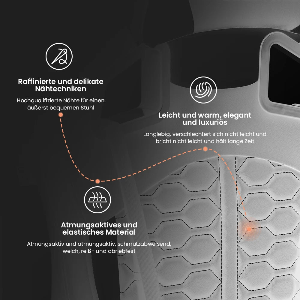 SUKIDA Ergonomischer Racing-Gaming-Stuhl, verstellbar, drehbar, mit Kopfstütze und Lordosenstütze für Büro und Gaming