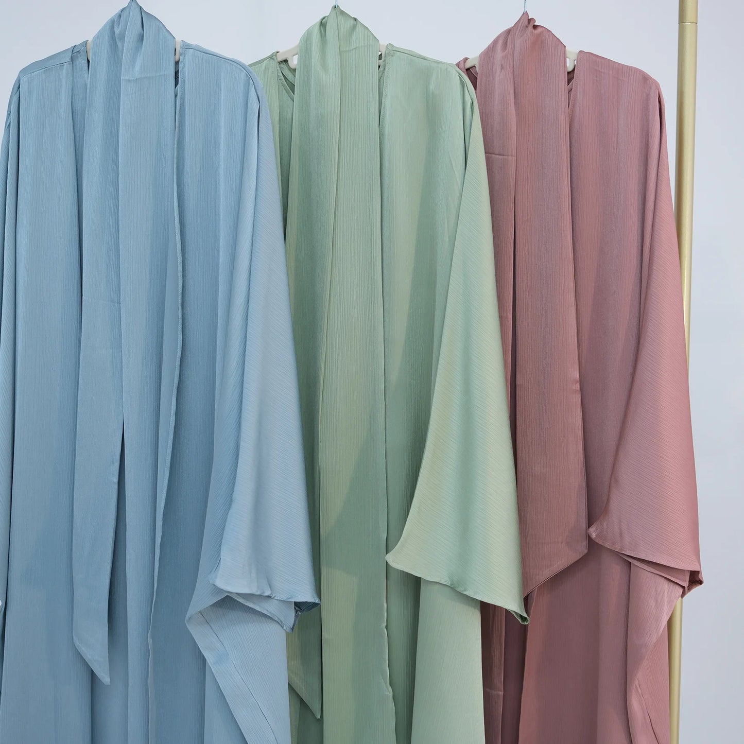 Two Piece Arabic Outfit Set for Muslim Women Elegant Modest Abaya Dress with Inner Ramadan Islamic Coat New Turkish Kaftan Robe