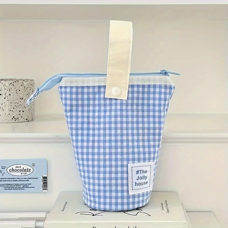 Jolly House Federmäppchen mit großem Fassungsvermögen, Schreibtisch-Organizer aus Stoff mit Reißverschluss, Stifthalter für Schule, Büro, Reisen.