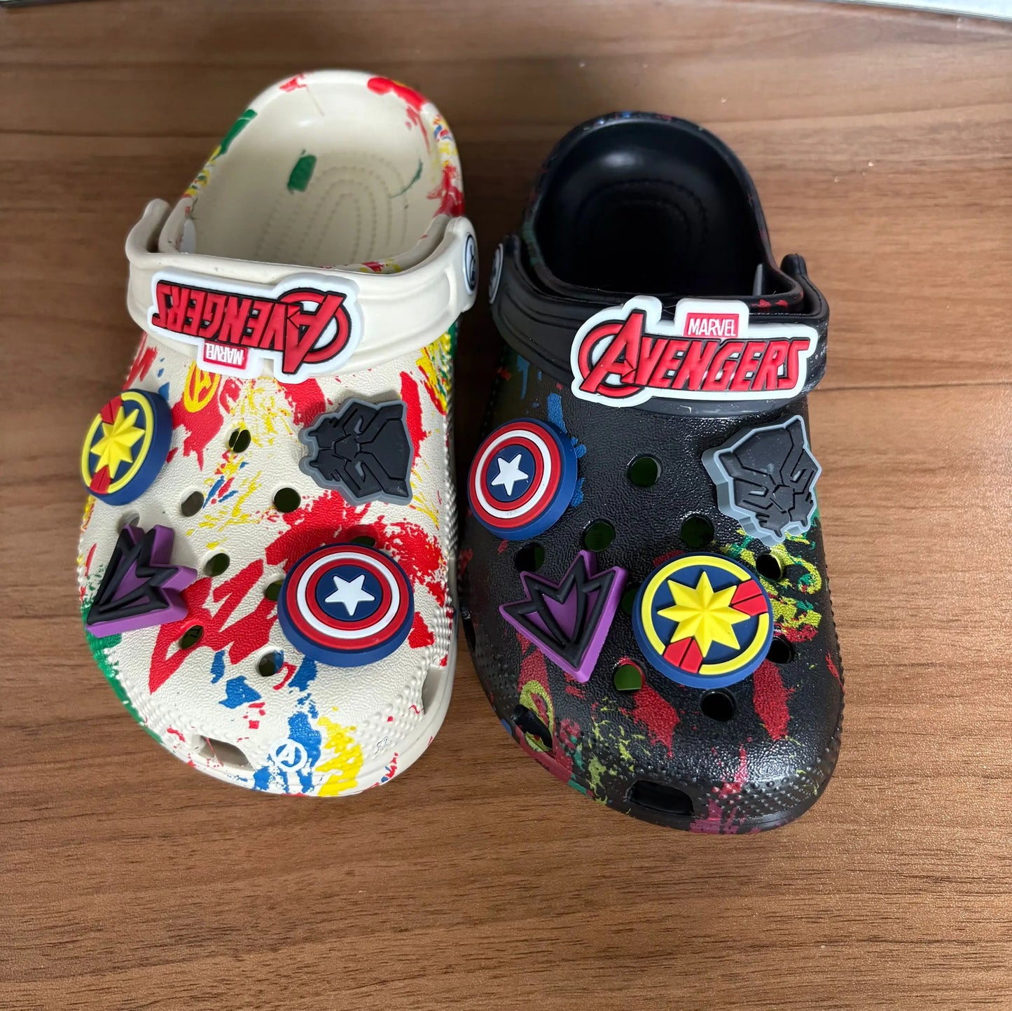 Children Slippers The Avengers Anime Disney Marvel Kawaii Hole Sandals Eva Beach Breathable Shoes Outdoor Non Slip Comfort Gifts.