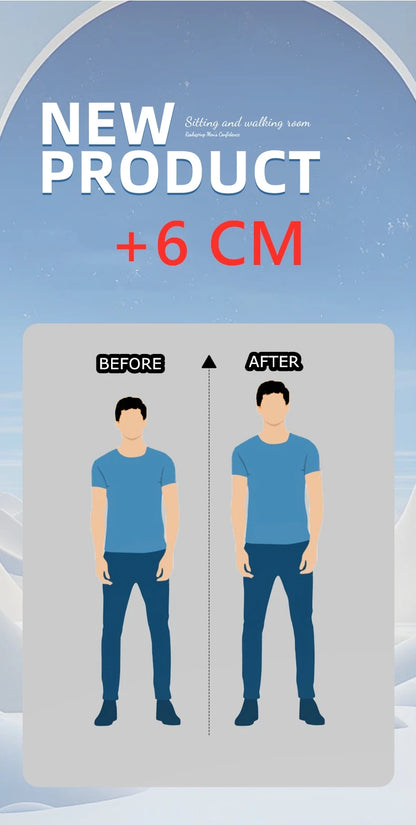 Men Big Size 37-47 Breathable Mesh Elevator Sport Shoes Soft Comfortable 6cm Hidden Heels Height Increasing Sneakes Lift Casual.