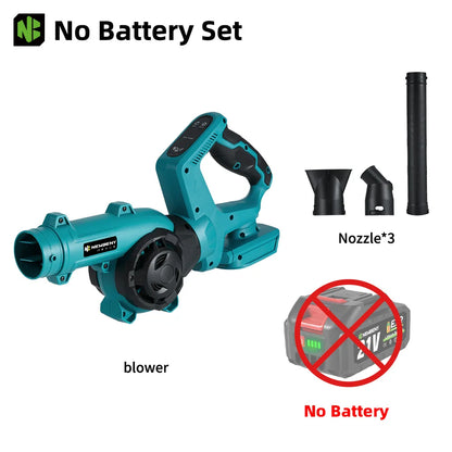 NEWBENY 3 Gänge bürstenloses elektrisches Luftgebläse, kabellos, verstellbare Rotation, Blatt-Schnee-Staubreiniger-Werkzeug für 21 V 18 V Batterie