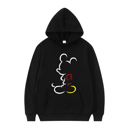 Disney Mickey Mouse Cartoon Anime Women Pullover Tops Spring Autumn Men Hoodie New Fashion Sports Oversized Sweatshirt Clothing.