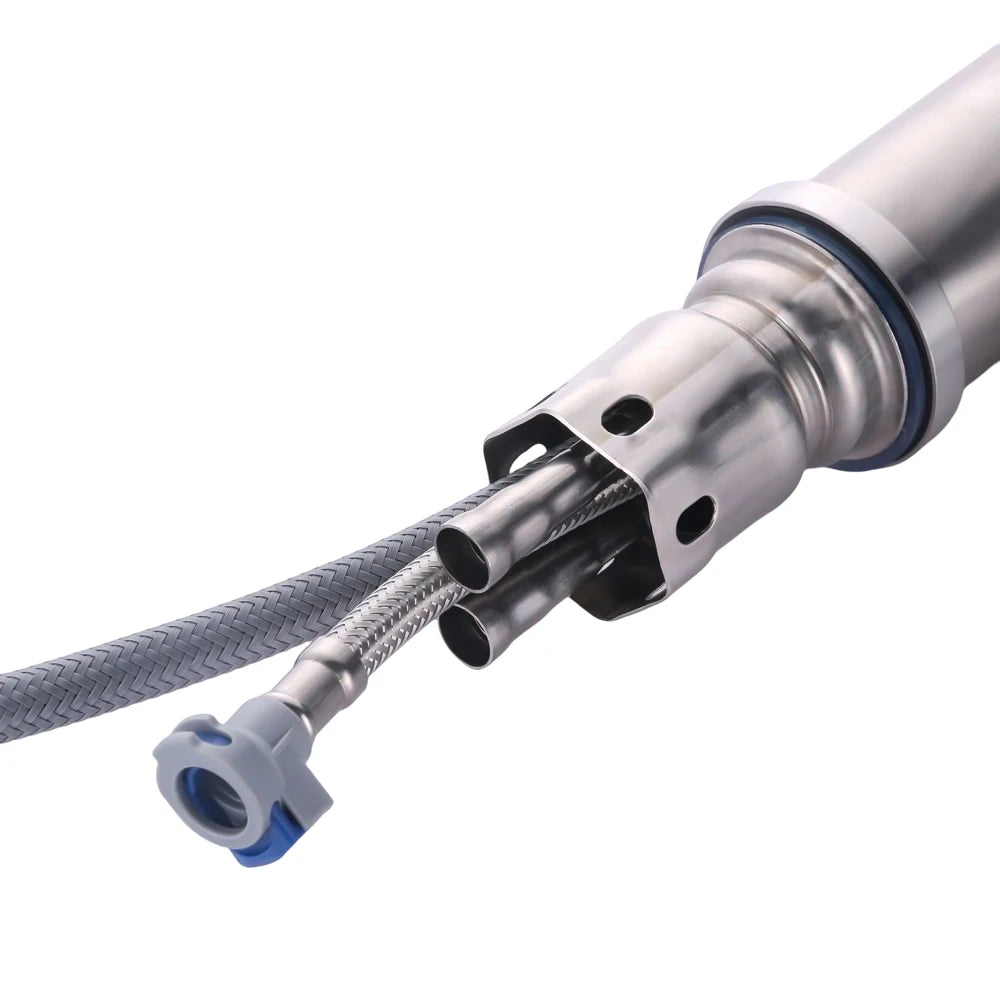 360° Rotating Retractable Sink Faucet Hot and cold Water Button Ceramic Valve Kitchen Stainless Steel Faucet with Shower