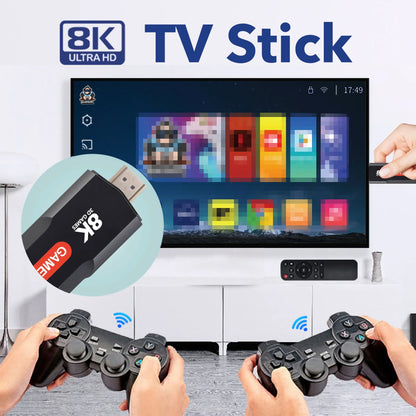 TV Stick X2 Game TV Box 64GB 10000+ gaming HD 8K 5G WiFi high-definition retro video game console wireless simulator PK Q9 Stick.