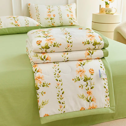 1pc Thin Duvet for Summer Quilt Single/Double/Queen Size Comforter Printed Blanket Home Soft Bedspread edredones (No Pillowcase)