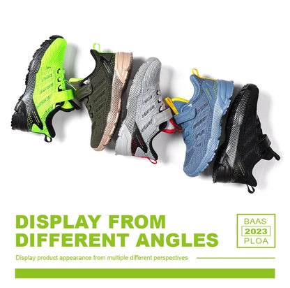 Baasploa Children Running Shoes Fashion Lightweight Boys Sport Sneakers Breathable Mesh Tenis School Shoes for Boys Kids Sneaker.