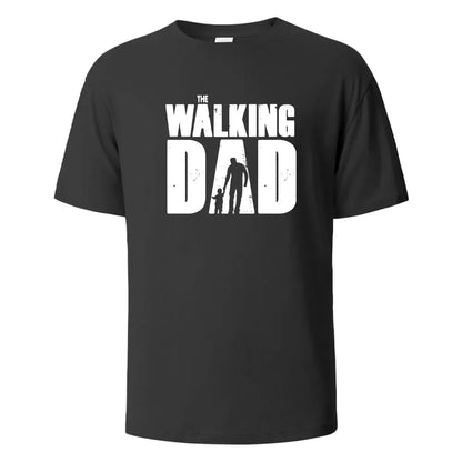 The Walking Dad Funny Street Printed T-Shirts Men Fashion Summer Tshirt Loose Oversized Cotton Short Sleeves Casual Hip Hop Tees.