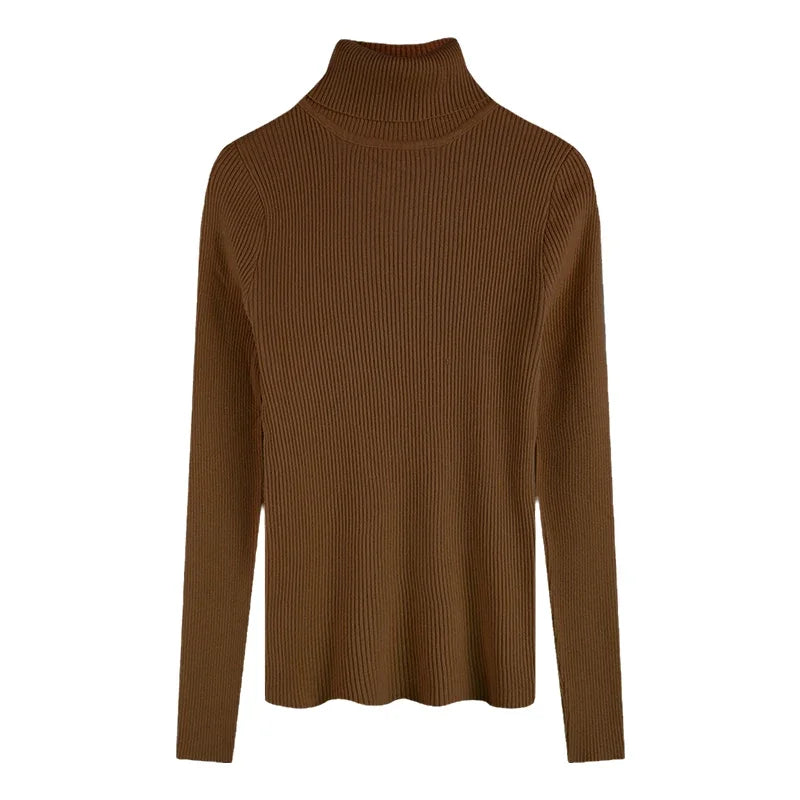 2025, Basis Pullover Herbst Winter Dicken Rollkragenpullover Beiläufige Dünne Gestrickte Pullover Koreanischen Stil Einfache Basis Schicht Warme Tops