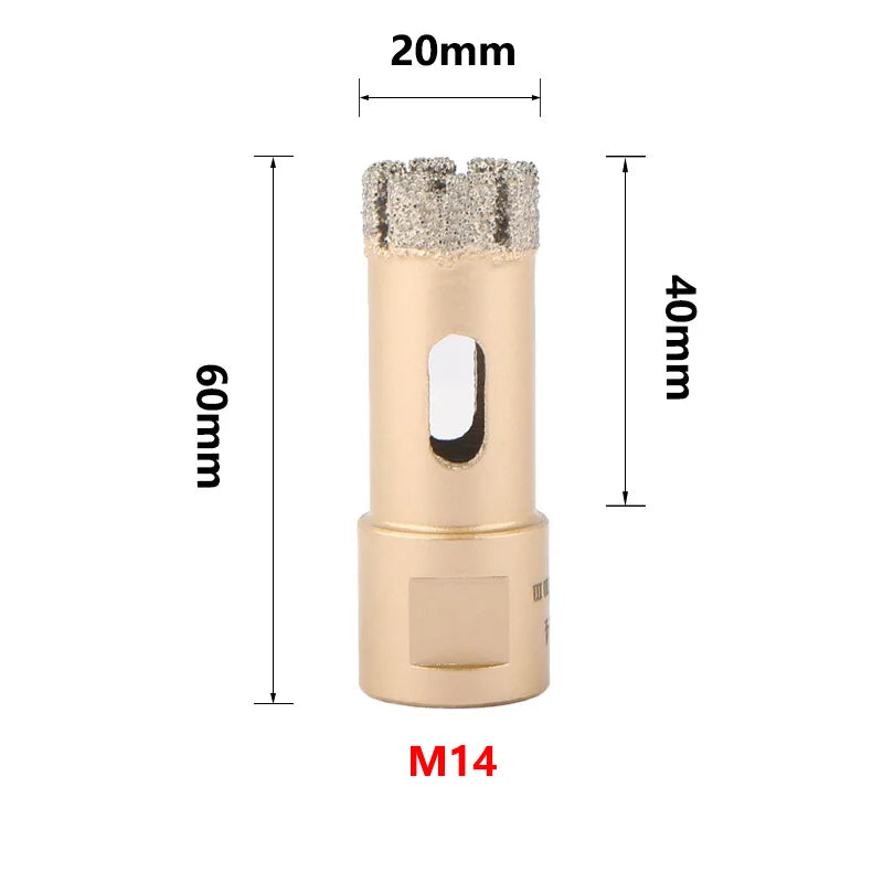 6mm-120mm M14 Gewinde Gelötete Diamantkernbohrer Lochsäge Keramikfliesen Granit Marmor Lochöffner Werkzeuge Trockenbohrer