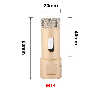 6mm-120mm M14 Gewinde Gelötete Diamantkernbohrer Lochsäge Keramikfliesen Granit Marmor Lochöffner Werkzeuge Trockenbohrer