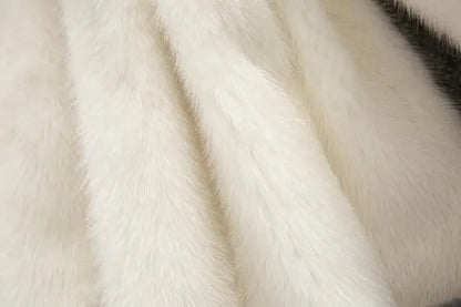 Mit kapuze Lose Faux Pelz Jacke Frauen Dicke Herbst Winter Koreanische Maxi Mantel Lange Warme Luxus Pelz Parkas Bontjas Pelzigen Oberbekleidung