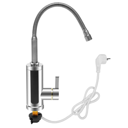 220V 3000W 360°Instant Electric LCD Faucet Fast Heating Tap Water Heater Hot/Cold Dual Use Stainless Steel For Kitchen Toilet