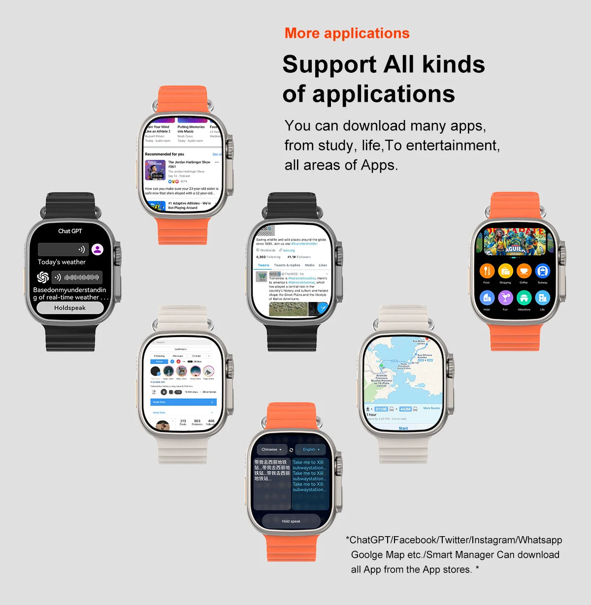 DT Ultra 3 Smartwatch Amoled Screen 4GB MP3 MP4 Player Bluetooth Network Sharing APP Store ChatGPT Smart AI Watch Men Sportwatch.