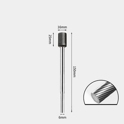 Hartmetallfräser, Wolframstahl-Schleifkopf, zylindrisch 6 mm, AE AX AX Metallfräser