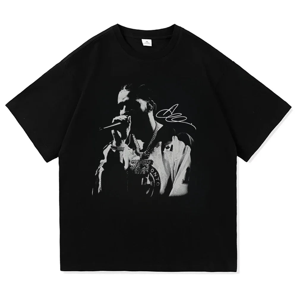 Drake Tour with Partynextdoor Cotton 2025 T-shirt Vintage O-Neck Short Sleeve T-Shirts.