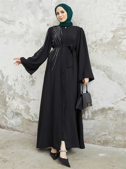 Ramadan Eid Dubai Elegant Abaya Kebaya Islam Muslim Kaftan Modest Dress For Women Robe Musulmane Caftan Marocain Femme Vestidos.