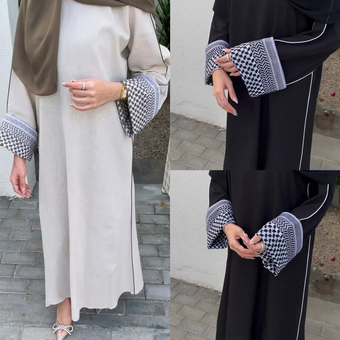 Linen Closed Abaya Keffiyeh Muslim Dress Printed Abayas for Women Dubai 2025 Luxury Turkey Ramadan Islamic Clothes Kaftan Robe.