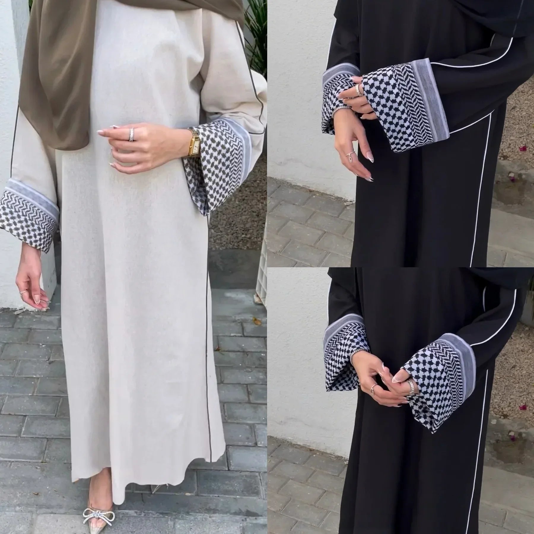 Linen Closed Abaya Keffiyeh Muslim Dress Printed Abayas for Women Dubai 2025 Luxury Turkey Ramadan Islamic Clothes Kaftan Robe.