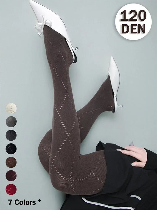 Talenza Autumn Winter Leggings Women's Solid High Waist Slim Sexy Warm Pantyhose Super Elastic Y2k Hollow Tights Women's Socks