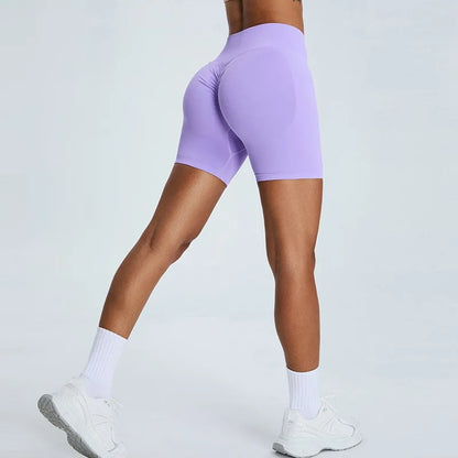 Seamless Workout Shorts Women High Waisted Hip Lifting Yoga Shorts for Women Quick Drying and Breathable Stretchy Cycling Shorts