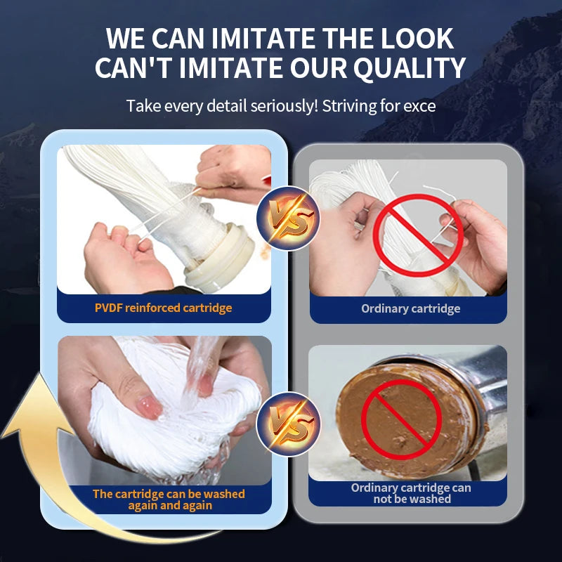 DIVEDEER Stainless Steel Water Purifier for Household Use Rural Groundwater Yellow Mud Water Well Water Ultrafiltration Filter.