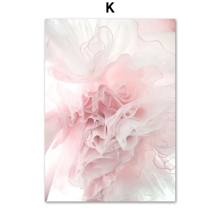 Pink Cherry Blossom Tulip Bicycle Flower Nordic Posters Ferris Wheel Wall Art Print Canvas Painting Living Room Home Decoration.