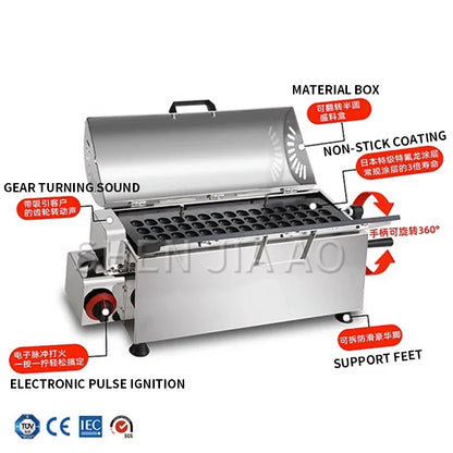 Commercial Japanese Baby Castellas Machine Sponge Cake Maker Non Stick Bubble Egg Waffle Maker Round Mini Cake Baker Iron Grill.