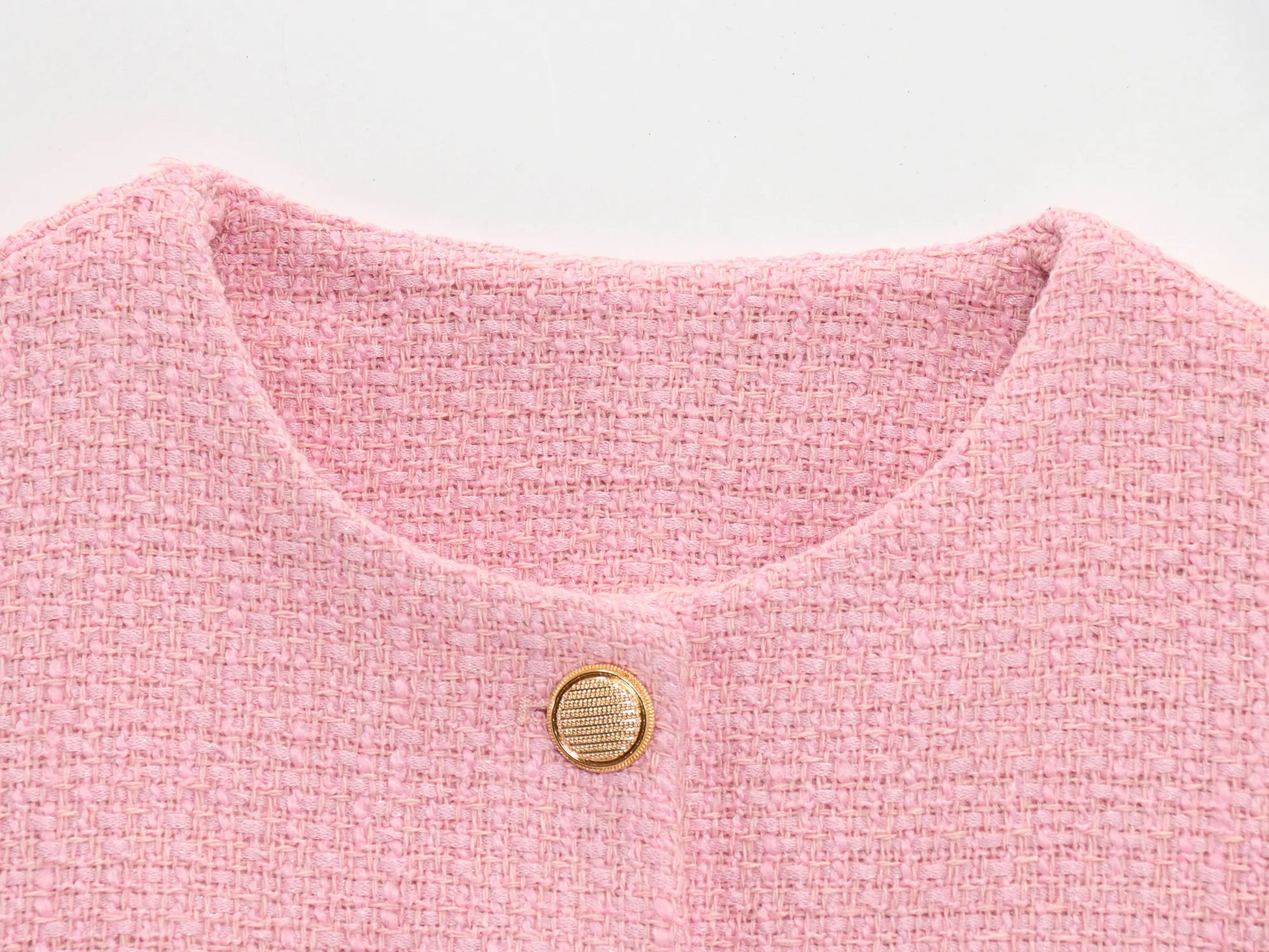 TRAFZA Frauen Elegante Solide Gürtel Westen Tops O Neck Metall Taste Ärmellose Weste Büro Dame Oberbekleidung Casual Blazer Tops.