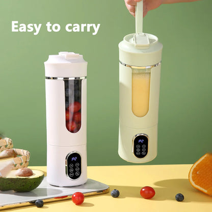 New 530ml Portable Juicer Wireless USB Charging Crushed Ice Electric Juicing 12 Blade 4 Gears 7.4V Mini Fresh Juice Blender.