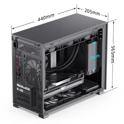 Jonsbo Pinecone D31 Case MATX ITX DTX Small Translucency Sub Screen of Video Games Support ATX Power 360 Cold Exhaust Chassis.