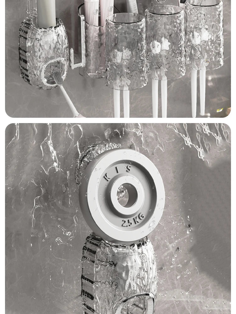 1pc automatische Zahnpasta spender kreative Wand halterung und kleine Zahnbürsten halter Quetscher für Familien dusche Badezimmer