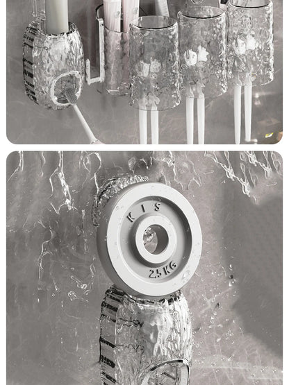 1pc automatische Zahnpasta spender kreative Wand halterung und kleine Zahnbürsten halter Quetscher für Familien dusche Badezimmer