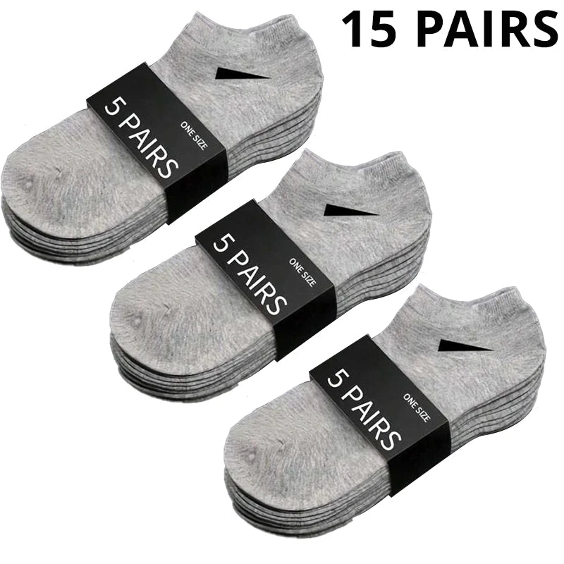 5/10 /20/30 Pairs Unisex Casual Plain Color Boat Socks Thin Breathable Comfy Anti Odor Sweat-absorbing Ankle Socks For Men Women.