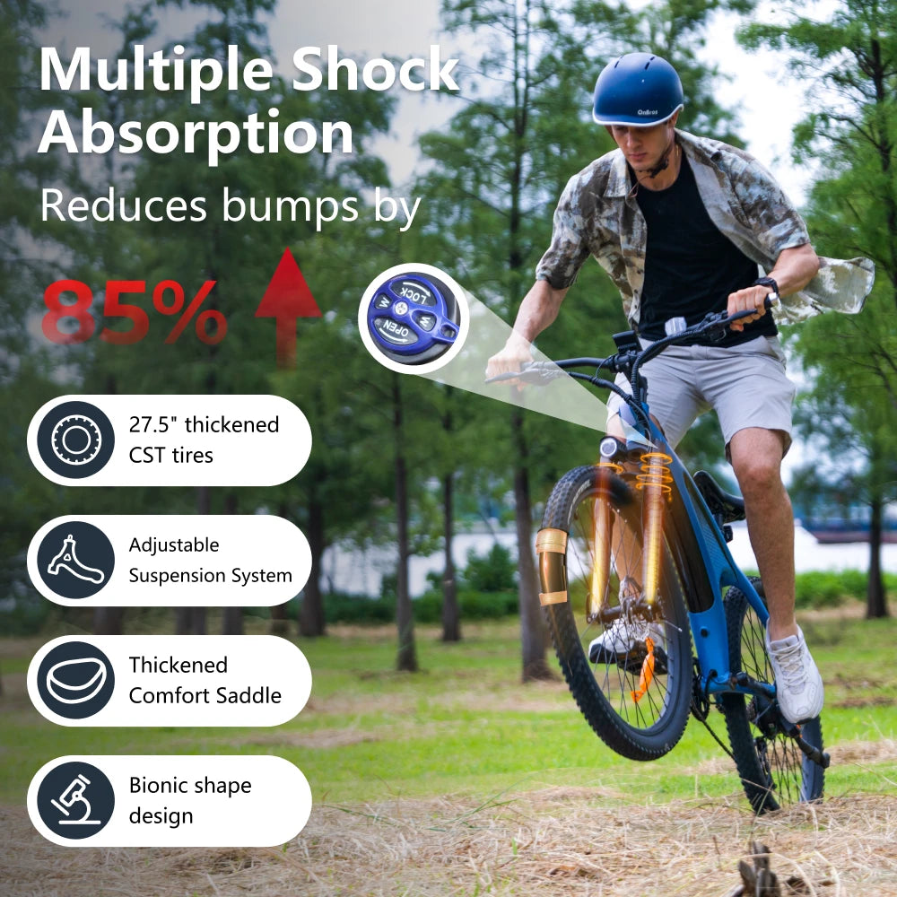 HX Q5 Ebikes 2000W Adults Electric Bike Bicycle 2000W 48V 20AH 27.5 Inch Off-Road Tire Electric E Bikes Mountain Ebike.