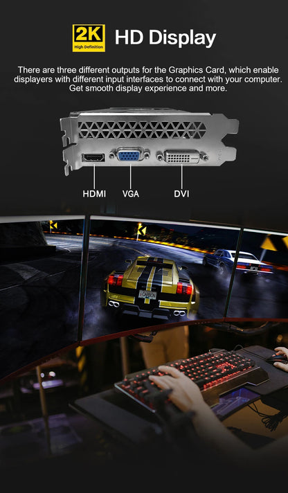 MLLSE GTX 750Ti 4GB Graphics Card GDDR5 128Bit HDMI DVI VGA PCI-E 3.0 Geforce GPU Gtx 750ti Gaming Video Card Placa De Video.