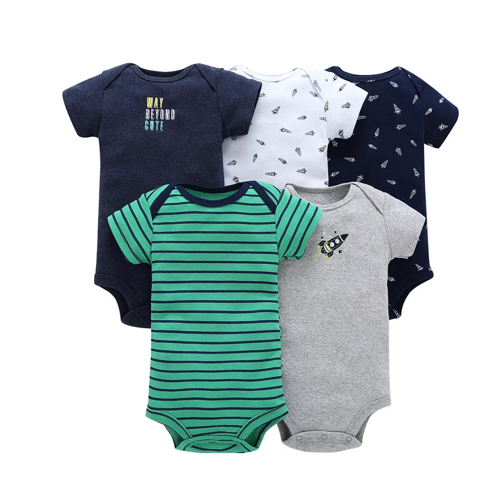 5 Pairs Neugeborenen Baby Body Kurzarm Infant Overall Kurzarm Baumwolle Overalls Neugeborenen Overall Kinder Baby Roup.