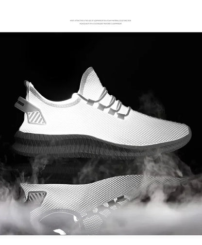 Men's Non-Slip Casual Sneakers Breathable Outdoor Jogging Training Hiking Sports Running Outdoor Women Weave Knit Lace Up Shoes.