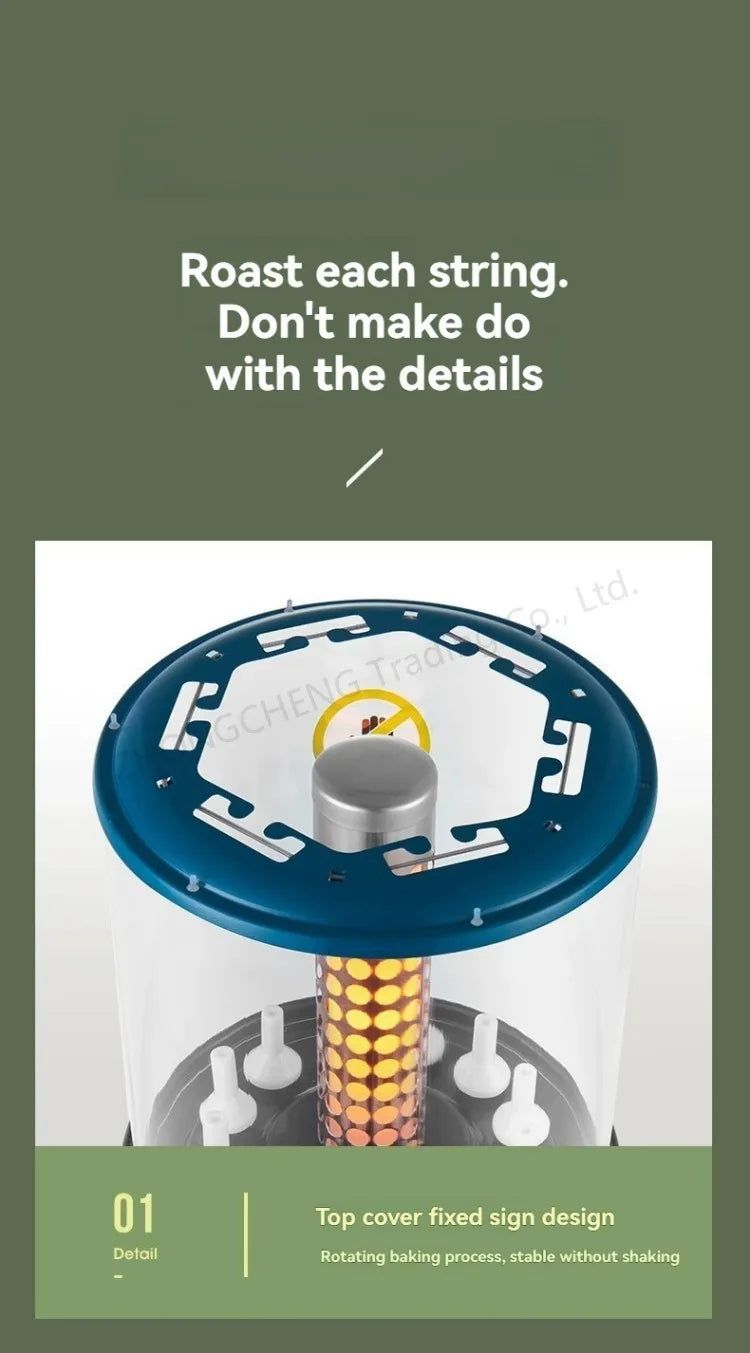 Non-smoking Automatic Rotating Household Electric Barbecue Oven Large Capacity Camping Multi-function