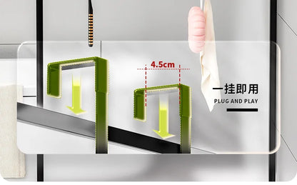 Bohrfreies Badezimmerregal über der Tür, hängender Organizer, wandmontiertes Korbregal, mehrschichtiges Duschraum-Aufbewahrungsregal für Toilette