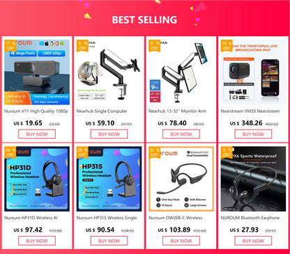 Nuroum V11 High Quality 1080p 60fps Full Hd Plug And Play Computer Usb Web Camera Mini Webcam 2K For Pc Laptop With Microphone.