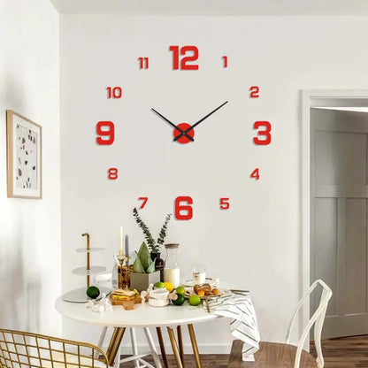 3D Wanduhr Leucht Rahmenlose Wanduhren DIY Digital Clock Wand Aufkleber Stille Uhr für Home Wohnzimmer Büro Wand decor