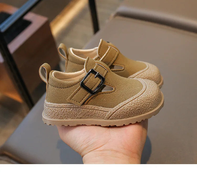 Boys' Boken Shoes Soft Soled Children's Shoes 2025 New Arrivals 0-1 years old Children's Sports Shoes Fashion Retro Bean Shoes.