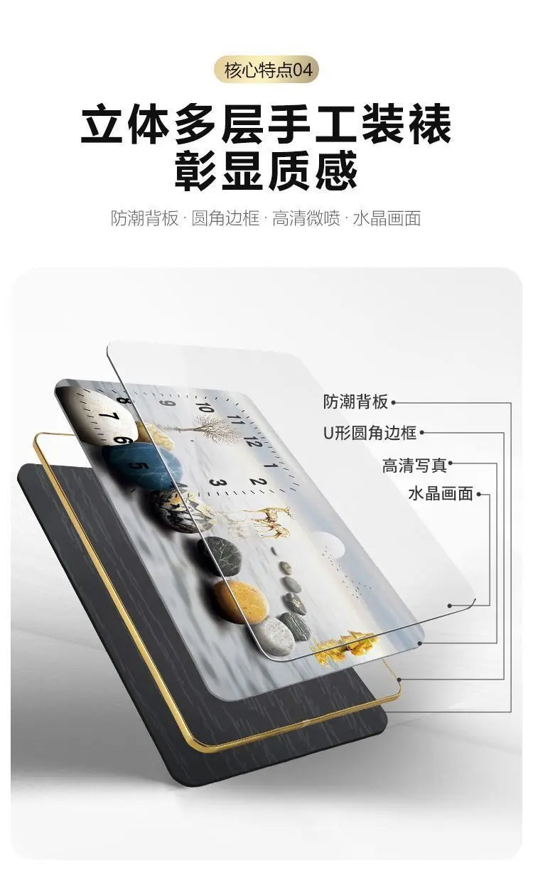 Wanduhr Digital anzeige stille Temperatur Uhr Quadrat Wohnzimmer Home Schlafzimmer Esszimmer Wandmalerei