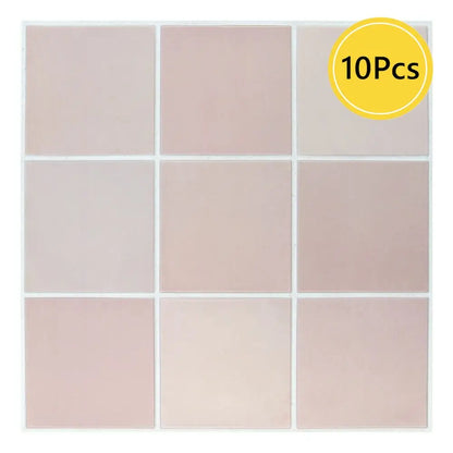 10pcs 3D Decorative Tile Stickers, Self-adhesive 3D Wall Stickers for Kitchen and Bathroom, Water Mold Resistant, 30x30cm