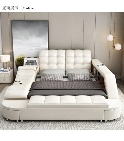 Master Under Storage Doppelbett Ästhetisches Master Nordic Multifunktionales Schlafzimmer Bettgestell Modernes Design Cama Casal Möbel