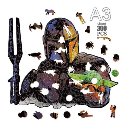 Movie Characters Wooden Puzzle Film Star Wood Jigsaws 2D Magic School Badge Character Jigsaw Toys for Kids